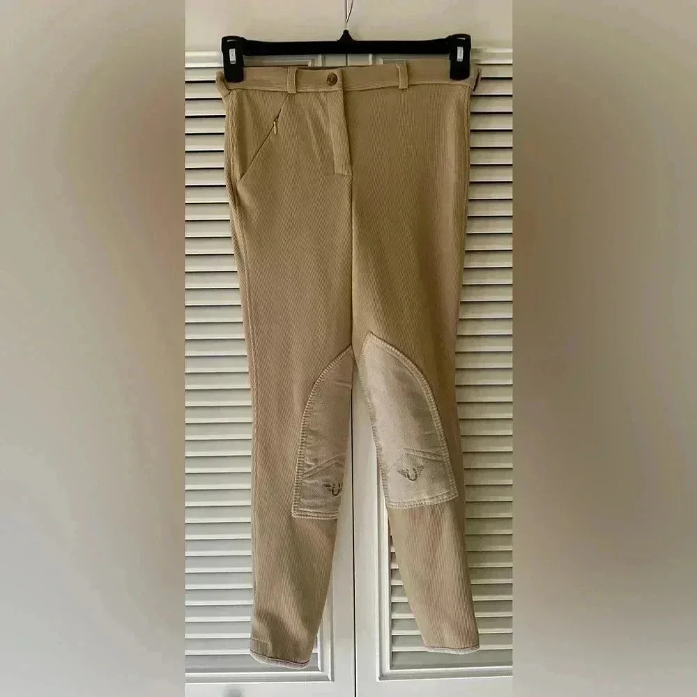 Tuff Rider Ladies Khaki Horse Riding Equestrian Breeches Beige SZ 26